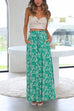 Priyavil High Waist Wide Leg Casual Boho Floral Beach Pants