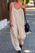 Priyavil Scoop Neck Pockets Solid Slouchy Cami Jumpsuit