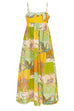 Priyavil Bow Knot Back Dinosaur Printed Cami Maxi Holiday Dress