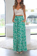 Priyavil High Waist Wide Leg Casual Boho Floral Beach Pants