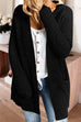 Priyavil Solid Open Front pocketed Knit Sweater Outwear