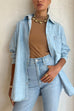 Classic Distressed Long Sleeves Relaxed Fit Denim Shirt