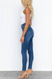 Button Fly High Rise Stretchy Skinny Jeans