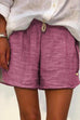 Priyavil Drawstring Waist Stripes Wide Leg Shorts