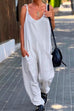 Priyavil Scoop Neck Pockets Solid Slouchy Cami Jumpsuit