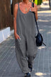 Priyavil Scoop Neck Pockets Solid Slouchy Cami Jumpsuit