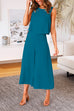 Priyavil Crewneck Tank Top Wide Leg Cropped Pants Set