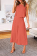 Priyavil Crewneck Tank Top Wide Leg Cropped Pants Set