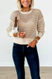 Priyavil Crewneck Hollow Out Knitting Top