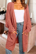 Priyavil Open Front Batwing Sleeves Pocketed Baggy Sweater Cardigan
