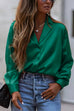 Priyavil Notch Lapel Long Sleeves Satin Blouse Shirt