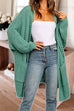 Priyavil Open Front Batwing Sleeves Pocketed Baggy Sweater Cardigan