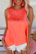 Priyavil Leopard Sleeveless Cute Satin Tank Top