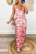 Priyavil U Neck Tie Dye Maxi Cami Beach Dress