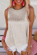 Priyavil Leopard Sleeveless Cute Satin Tank Top