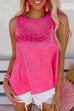 Priyavil Leopard Sleeveless Cute Satin Tank Top