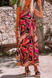 Priyavil V Neck Sleeveless Maxi Bohemia Printed Dress