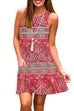 Priyavil Crewneck Printed A-line Tank Dress