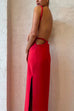 Cut Out Waist Backless Side Split Cami Maxi Party Dress