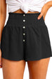 Priyavil Buttons Frilled High Waist Solid Shorts