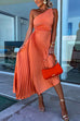 Priyavil One Shoulder Cut Out Waist Irregular Pleated Party Dress