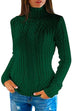 Priyavil Slim Fit Turtleneck Cable Knit Sweater