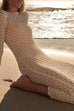 Priyavil Long Sleeves Beach Cover Up Knit Midi Dress