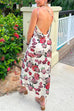 Priyavil One Shoulder Backless Floral Maxi Cami Dress
