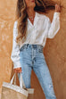 Priyavil Notch Lapel Long Sleeves Satin Blouse Shirt