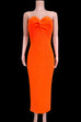 Priyavil Off Shoulder Twist Front Back Slit Knitting Maxi Dress