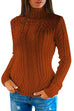 Priyavil Slim Fit Turtleneck Cable Knit Sweater