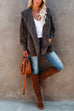 Priyavil Open Front Hoodied Fuzzy Outwear with Pockets