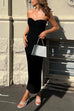 Priyavil Off Shoulder Twist Front Back Slit Knitting Maxi Dress