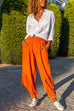 Priyavil Buttons Side Split Cotton Linen Harem Hippie Pants