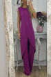 Priyavil Chic Tulip Hem Sleeveless Long Top Wide Leg Pants Set