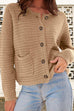 Priyavil Button Up Chunky Knit Pretty Short Cardigan