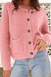 Priyavil Button Up Chunky Knit Pretty Short Cardigan