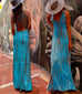 Priyavil Criss Cross Open Back Tie Dye Maxi Dress
