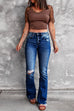 Priyavil Distressed Bell Bottoms Ripped Jeans