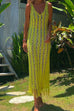 Priyavil Hollow Out Sleeveless Tassel Beach Cover Up Dress