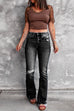 Priyavil Distressed Bell Bottoms Ripped Jeans