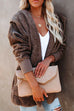 Priyavil Open Front Hoodied Fuzzy Outwear with Pockets