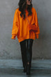 Priyavil Crewneck Side Split Ribbed Knit Casual Sweater