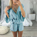 Priyavil Tie Dye Wrap Front Rompers