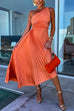 Priyavil One Shoulder Cut Out Waist Irregular Pleated Party Dress