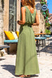Priyavil Sleeveless Elastic Smocked Waist Maxi Swing Dress