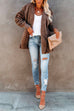 Priyavil Open Front Hoodied Fuzzy Outwear with Pockets