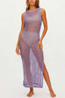 Priyavil Backless Side Slit Bikini Cover Up Dress