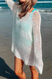 Priyavil Long Sleeves Hollow Out Crochet Beach Cover Up Dress