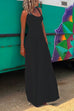 Priyavil Solid Criss Cross Backless Maxi Cami Dress